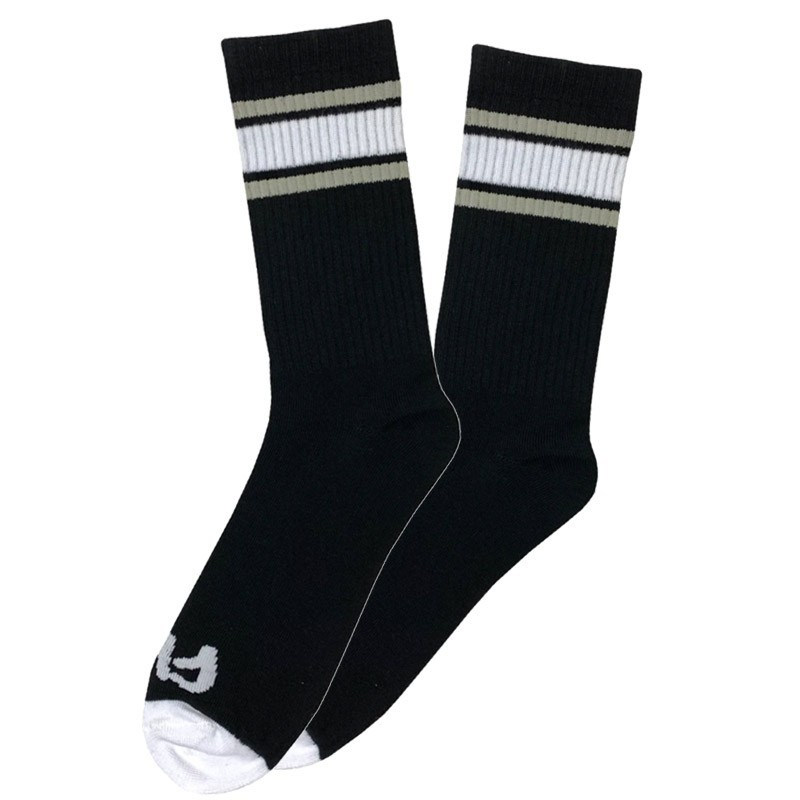 CHAUSSETTES CULT STRIPES NOIR / GRIS / BLANC